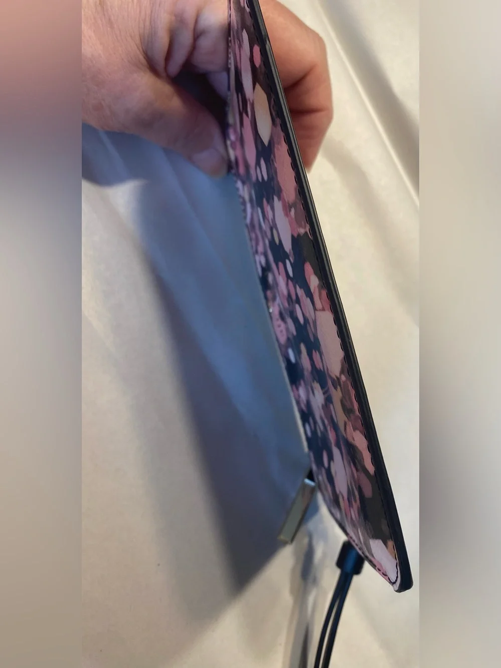 Kate Spade Grant Lane Slim Bee Wristlet Wallet Pink Confetti